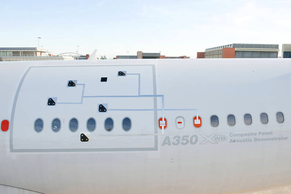 Panneau de l'A350 sur l'A340