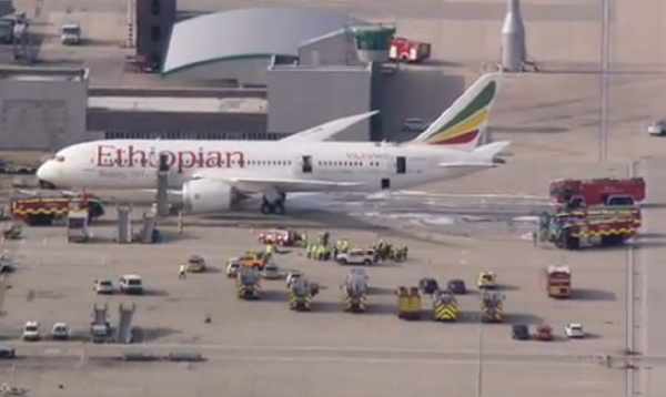 Incendie Boeing 787 Ethiopian Airlines à Londres Heathrow